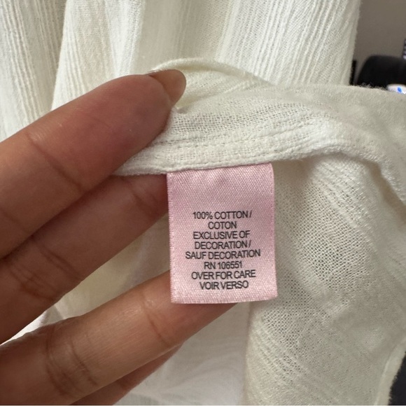 Calypso St. Barth Sequined Crochet Blouse Top Size Lg White Gray Boho Boxy Work - Picture 8 of 11